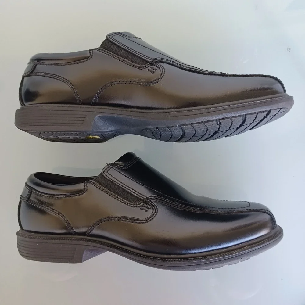 Nunn Bush Kore Mens Black Leather Slip On Dress‎ Shoes Loafers 84357-001 8XW